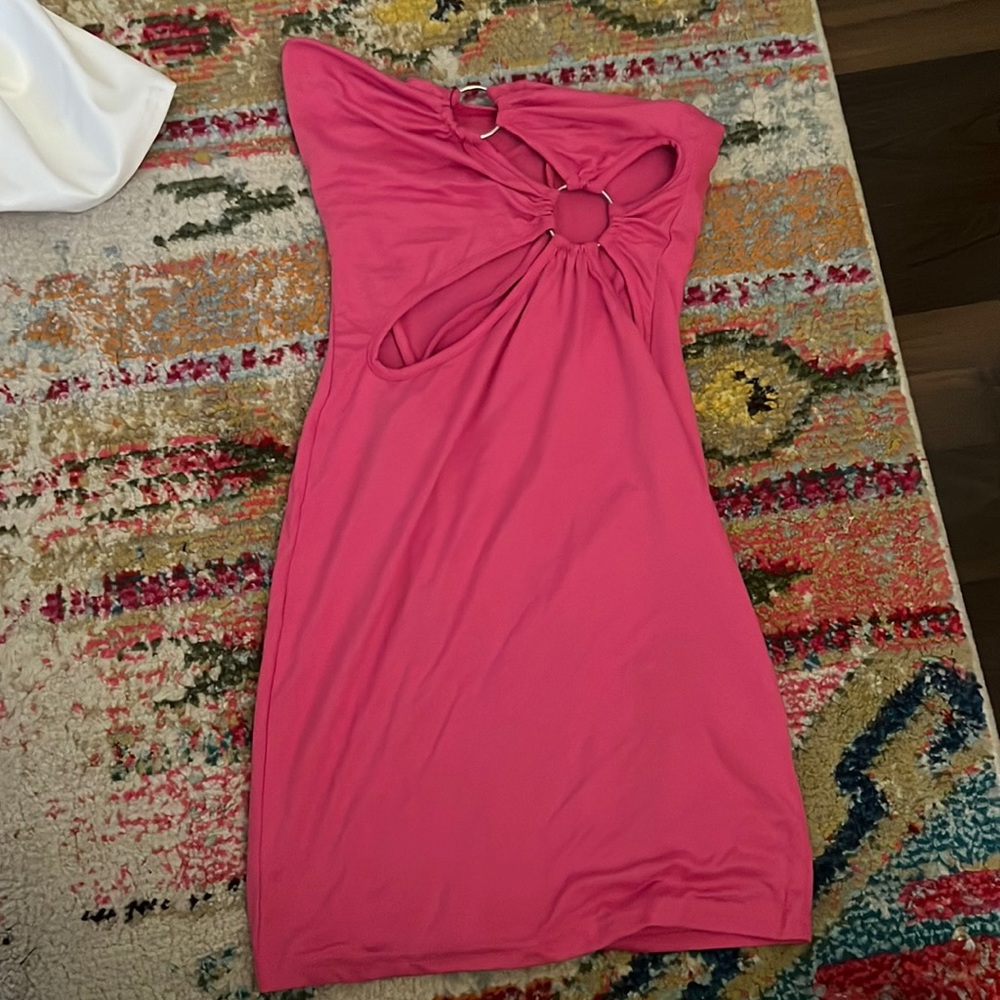 Pink body on dress